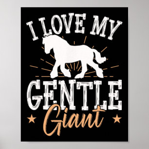 Entwurf der Pferdezucht für einen Clydesdale-Reite Poster