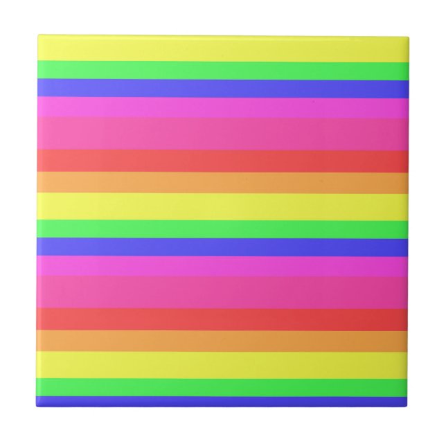 Entwurf der Rainbow Color Spectrum Strips Fliese (Vorderseite)