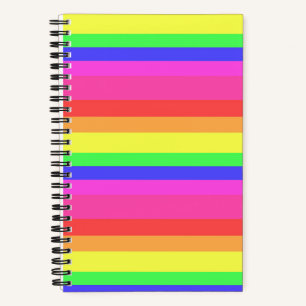 Entwurf der Rainbow Color Spectrum Strips Notizbuch