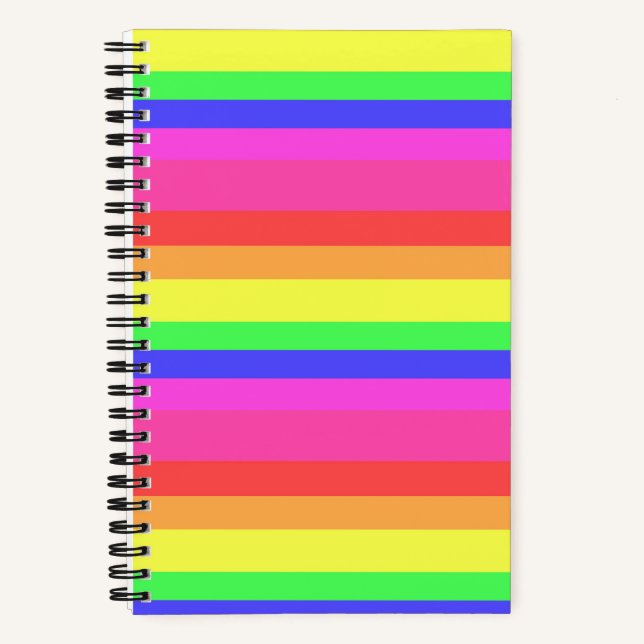 Entwurf der Rainbow Color Spectrum Strips Notizbuch (Vorderseite)