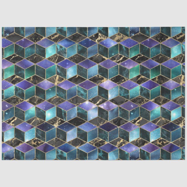 Entwurf der Serie Isometric Galaxy 5 Seidenpapier (Vorderseite)