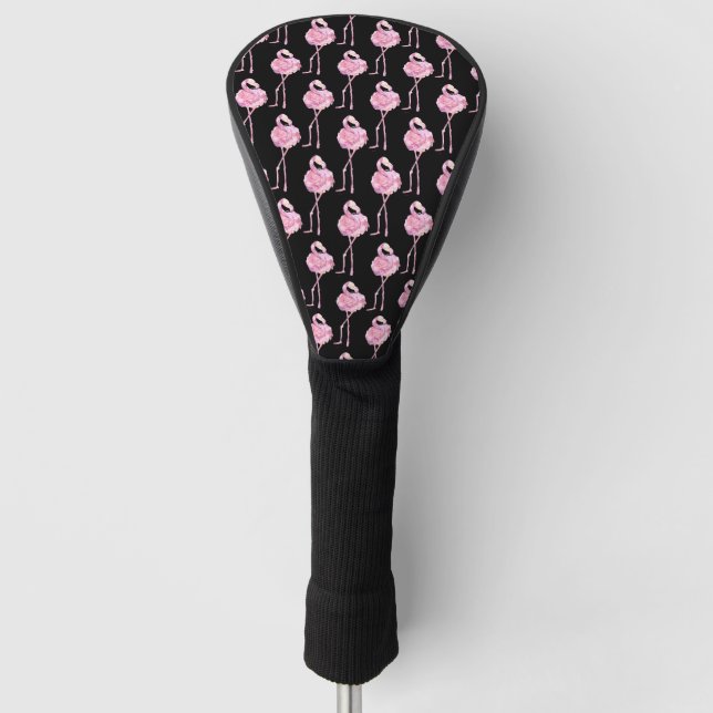 Entwurf der Serie "Tender Flamingo" 3 Golf Headcover (Vorderseite)