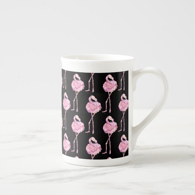 Entwurf der Serie "Tender Flamingo" 3 Prozellantasse (Rechts)