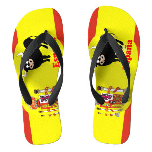 Entwurf der spanischen Bullenflagge Flip Flops