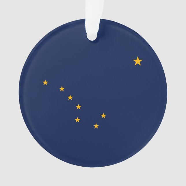 Entwurf der Staatsflagge Alaska Ornament (Vorderseite)