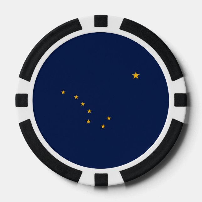 Entwurf der Staatsflagge Alaska Pokerchips (Vorderseite)
