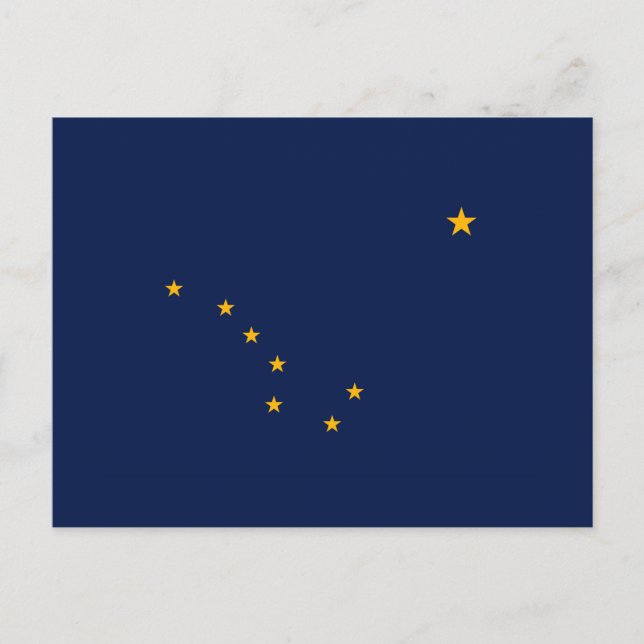 Entwurf der Staatsflagge Alaska Postkarte (Vorderseite)