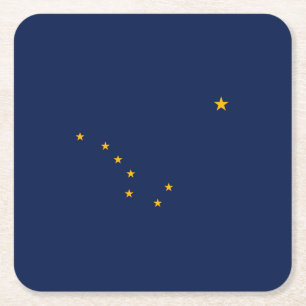 Entwurf der Staatsflagge Alaska Rechteckiger Pappuntersetzer