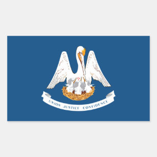 Entwurf der Staatsflagge in Louisiana Rechteckiger Aufkleber
