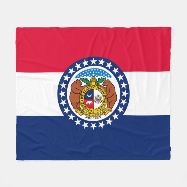 Entwurf der Staatsflagge in Missouri Fleecedecke (Vorderseite (Horizontal))