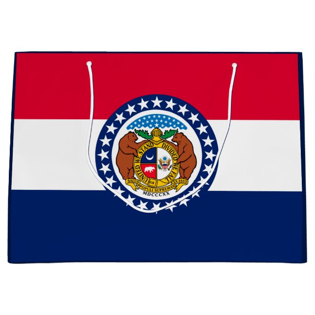Entwurf der Staatsflagge in Missouri Große Geschenktüte (Vorderseite)