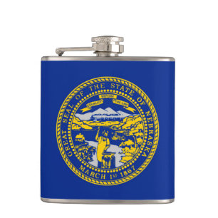 Entwurf der Staatsflagge in Nebraska Flachmann