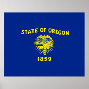 Entwurf der Staatsflagge in Oregon Poster