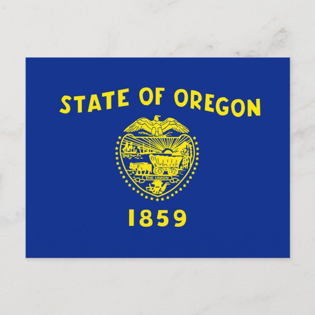 Entwurf der Staatsflagge in Oregon Postkarte (Vorderseite)