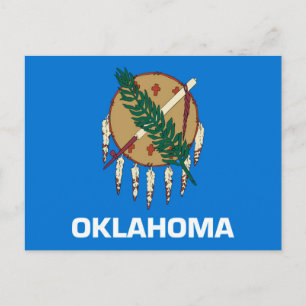 Entwurf der Staatsflagge Oklahoma Postkarte