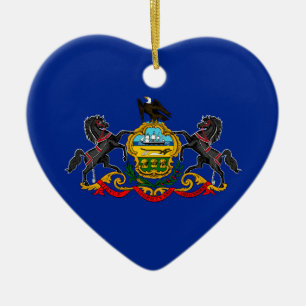 Entwurf der Staatsflagge Pennsylvania Keramik Ornament