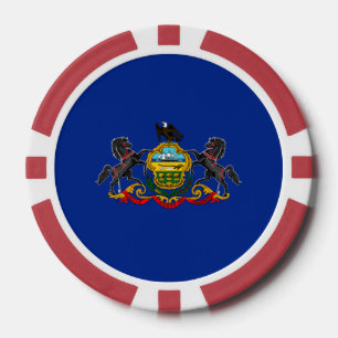 Entwurf der Staatsflagge Pennsylvania Pokerchips