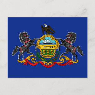 Entwurf der Staatsflagge Pennsylvania Postkarte