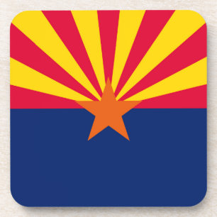 Entwurf der Staatsflagge von Arizona Getränkeuntersetzer