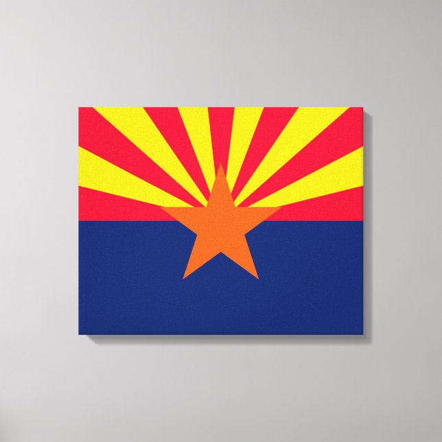 Entwurf der Staatsflagge von Arizona Leinwanddruck (Vorderseite)