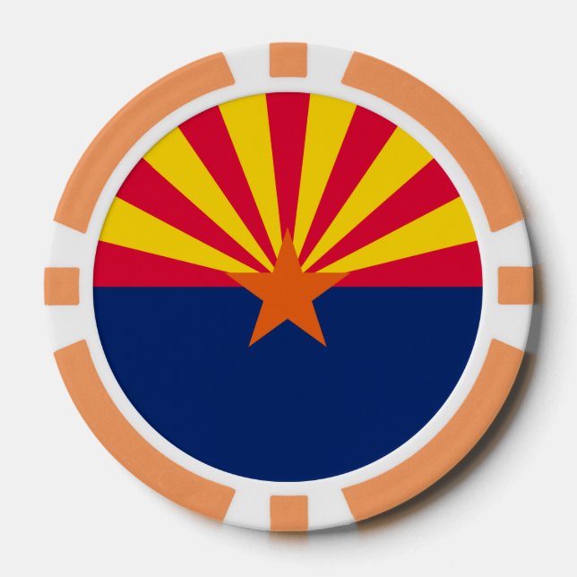 Entwurf der Staatsflagge von Arizona Pokerchips (Vorderseite)
