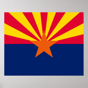 Entwurf der Staatsflagge von Arizona Poster