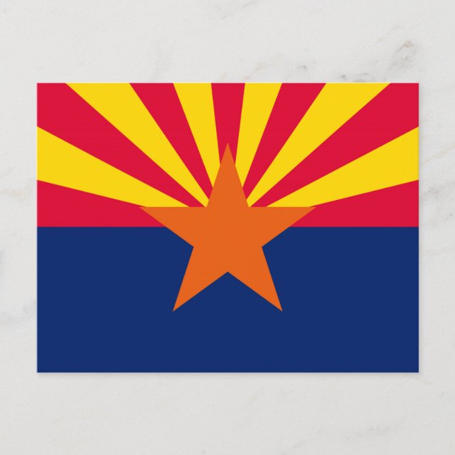 Entwurf der Staatsflagge von Arizona Postkarte (Vorderseite)