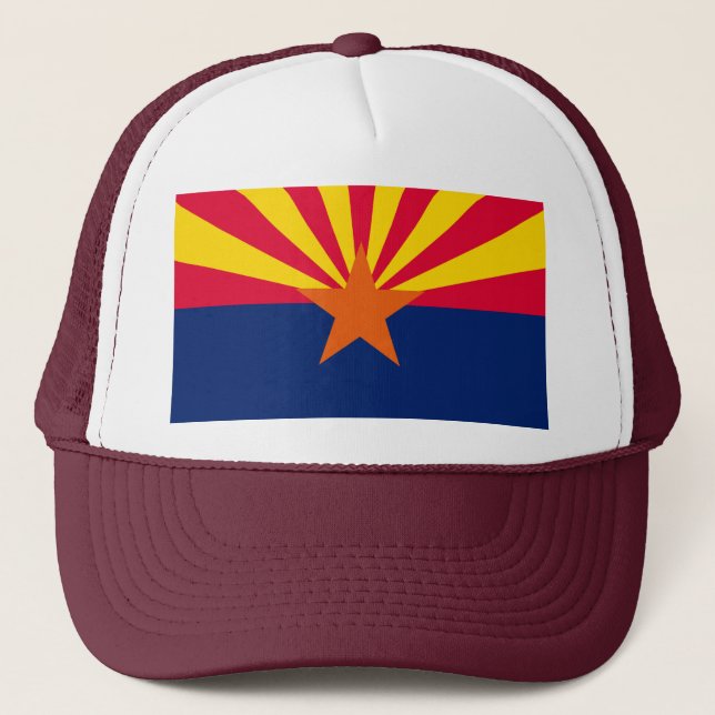 Entwurf der Staatsflagge von Arizona Truckerkappe (Vorderseite)