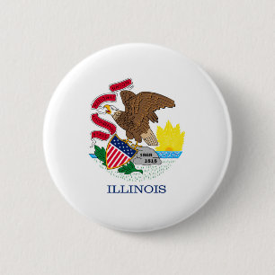 Entwurf der Staatsflagge von Illinois Button