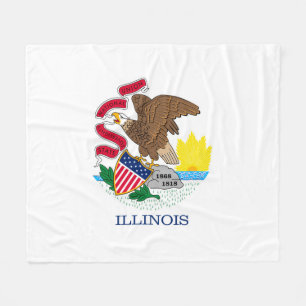 Entwurf der Staatsflagge von Illinois Fleecedecke