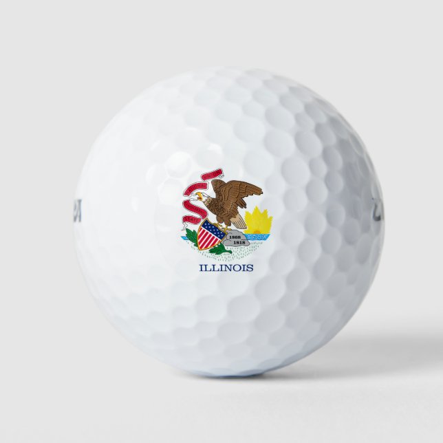 Entwurf der Staatsflagge von Illinois Golfball (Vorderseite)