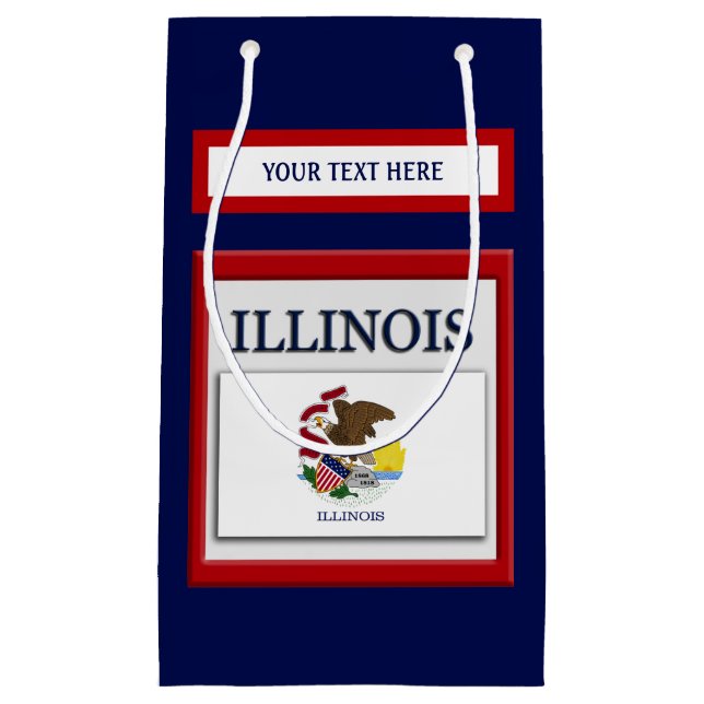 Entwurf der Staatsflagge von Illinois Kleine Geschenktüte (Vorderseite)