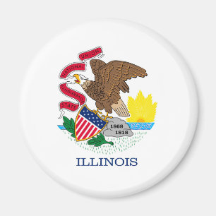 Entwurf der Staatsflagge von Illinois Magnet