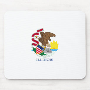 Entwurf der Staatsflagge von Illinois Mousepad