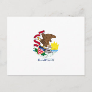 Entwurf der Staatsflagge von Illinois Postkarte