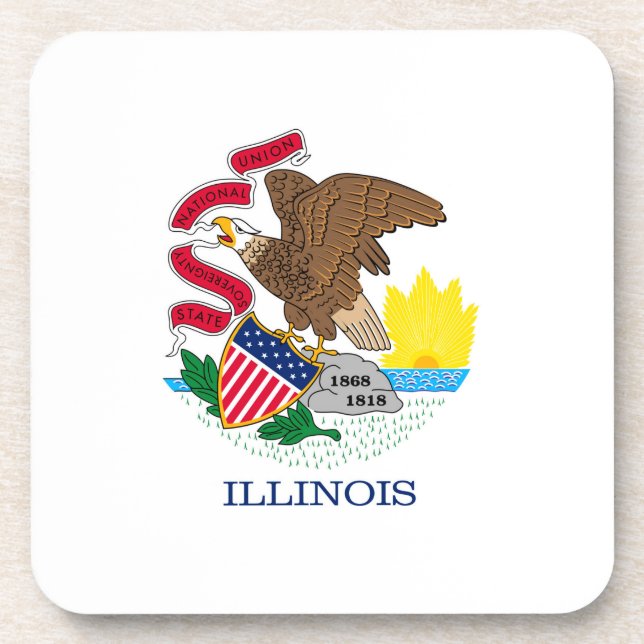 Entwurf der Staatsflagge von Illinois Untersetzer (Vorderseite)