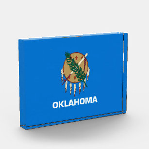 Entwurf der Staatsflagge von Oklahoma Acryl Auszeichnung