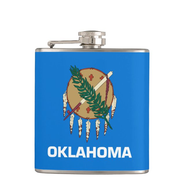 Entwurf der Staatsflagge von Oklahoma Flachmann (Vorderseite)
