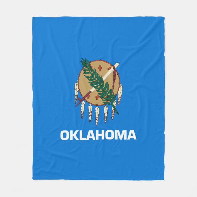 Entwurf der Staatsflagge von Oklahoma Fleecedecke (Vorderseite)