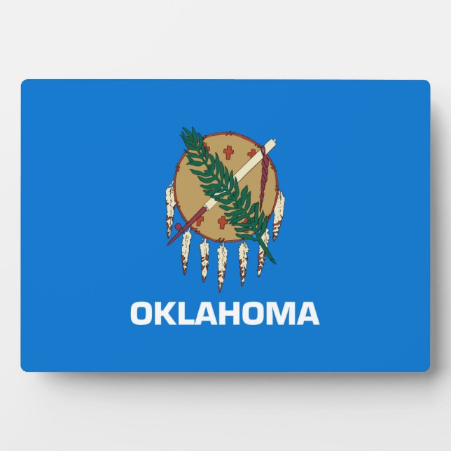 Entwurf der Staatsflagge von Oklahoma Fotoplatte (Vorderseite)