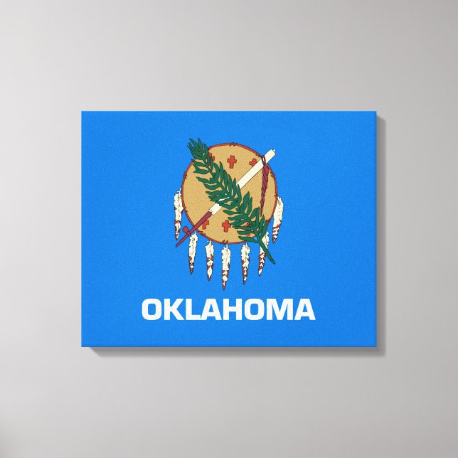 Entwurf der Staatsflagge von Oklahoma Leinwanddruck (Vorderseite)
