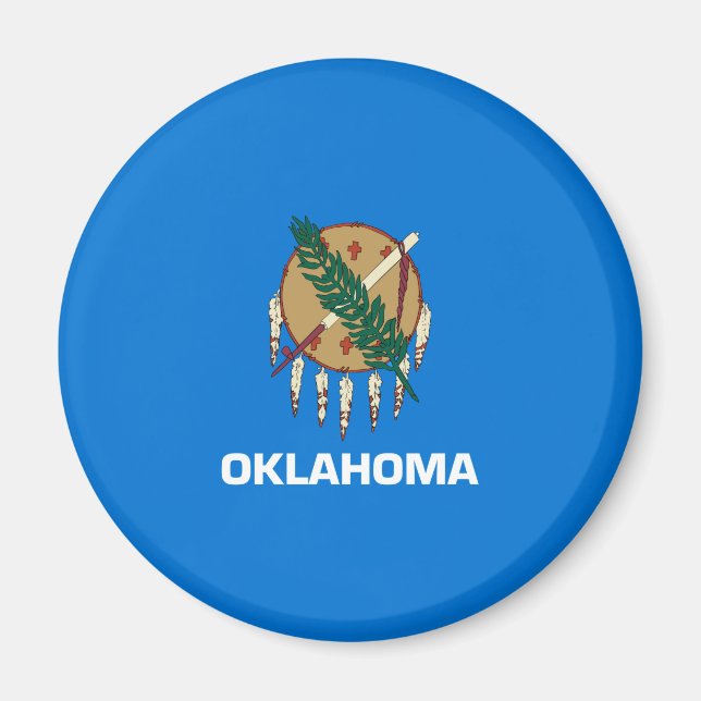 Entwurf der Staatsflagge von Oklahoma Magnet (Vorne)