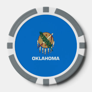 Entwurf der Staatsflagge von Oklahoma Pokerchips