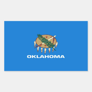 Entwurf der Staatsflagge von Oklahoma Rechteckiger Aufkleber