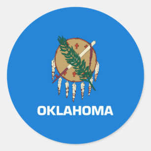 Entwurf der Staatsflagge von Oklahoma Runder Aufkleber