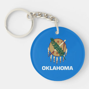 Entwurf der Staatsflagge von Oklahoma Schlüsselanhänger
