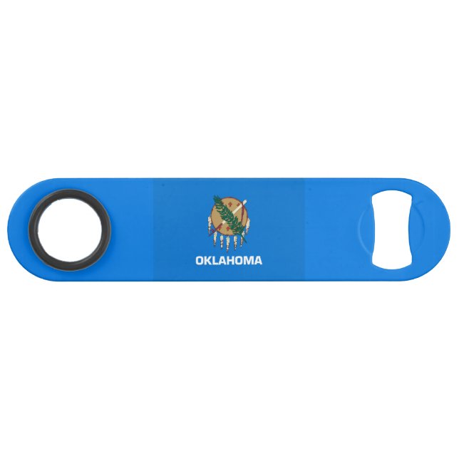 Entwurf der Staatsflagge von Oklahoma Speedflaschenöffner (Rückseite Horizontal)