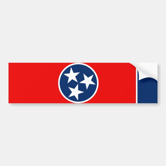 Entwurf der Tennessee-Staatsflagge Autoaufkleber (Vorne)
