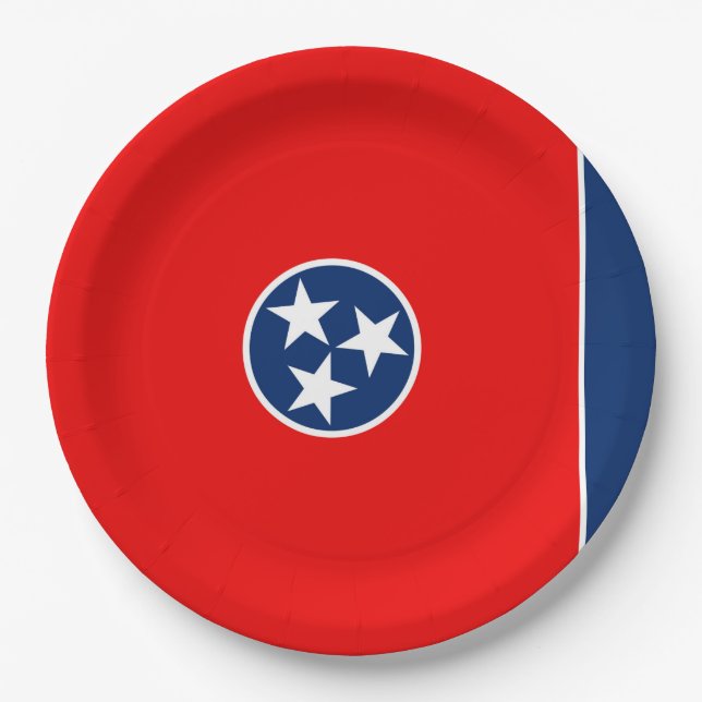 Entwurf der Tennessee-Staatsflagge Pappteller (Vorderseite)