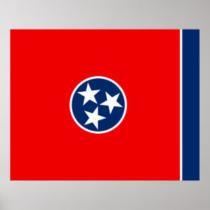 Entwurf der Tennessee-Staatsflagge Poster